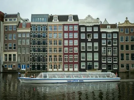 Canal boat and ferry