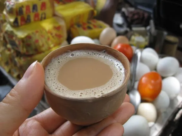 Clay cup chai (bhar)