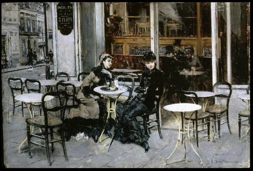 Café terrace sitting