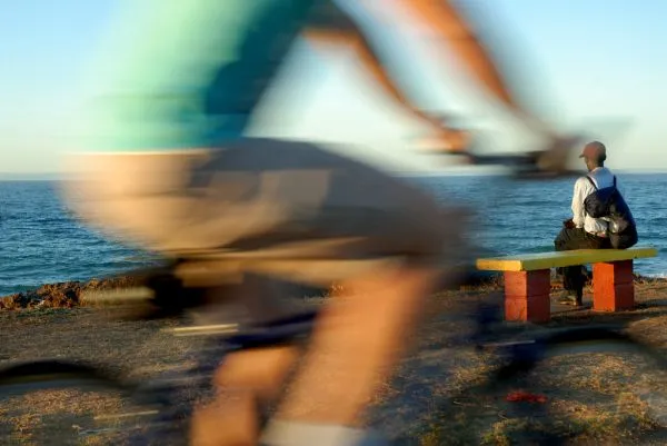 Beachfront cycling