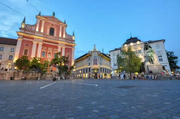Triple Bridge and Prešeren Square
