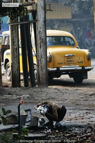 Yellow Ambassador taxi