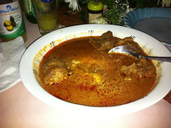 Fufu with light soup