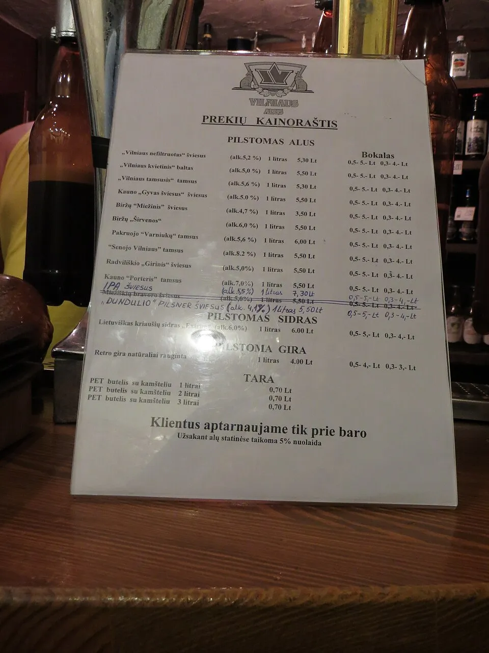 Pilsner from the tap