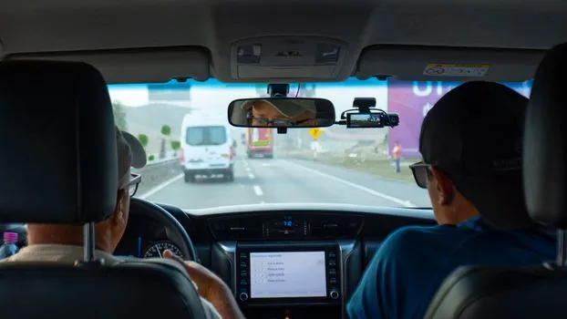 Rented car or van with driver