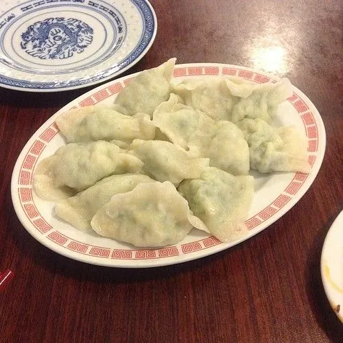 Jiaozi with seafood
