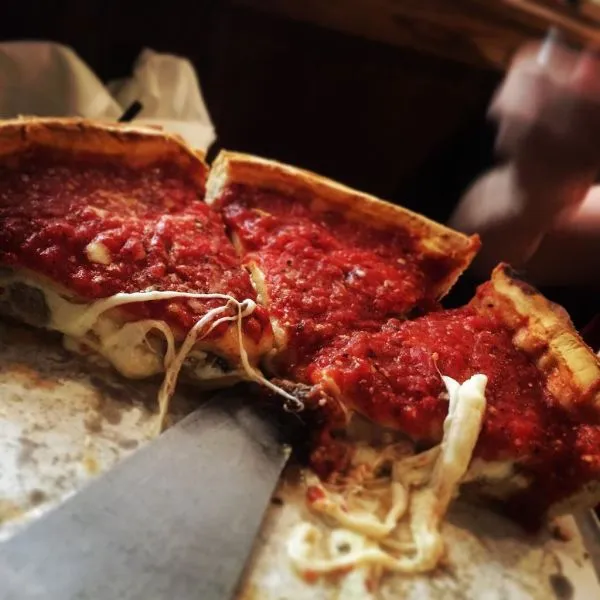 Deep dish pizza