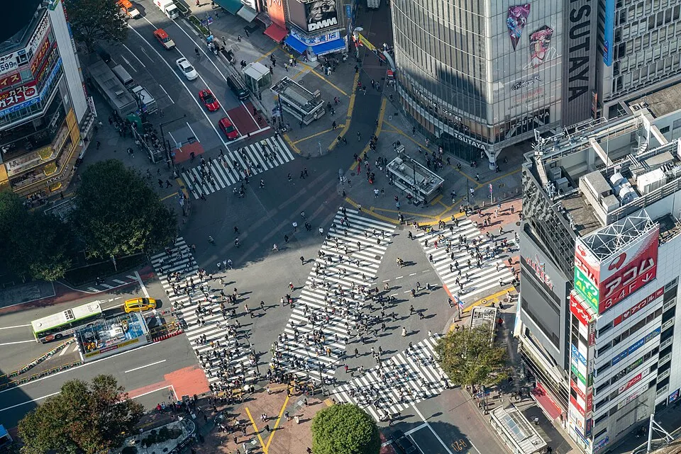 Shibuya Crossing and Shibuya Sky