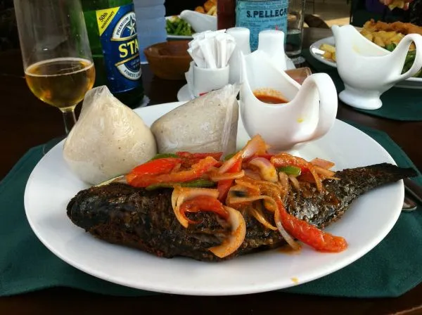 Banku and tilapia