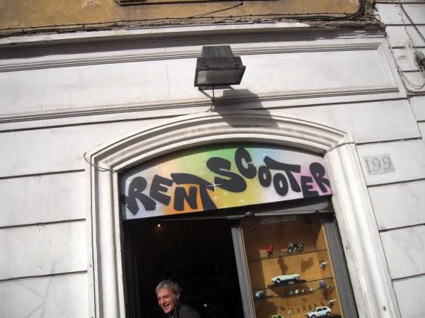 Rented scooter