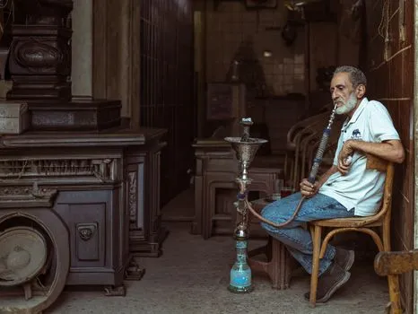 Backgammon and shisha in an ahwa
